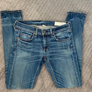 Rag & Bone distressed straight leg ankle jeans - women’s
